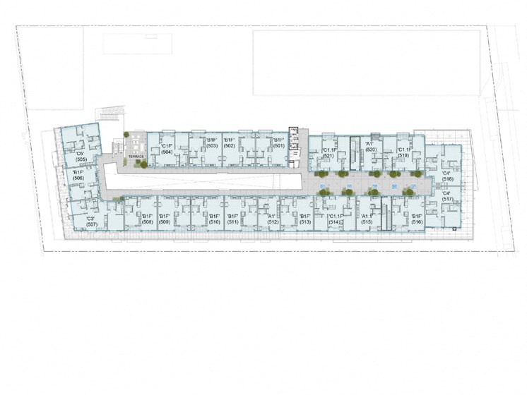 Fifth floor apartment site plan
